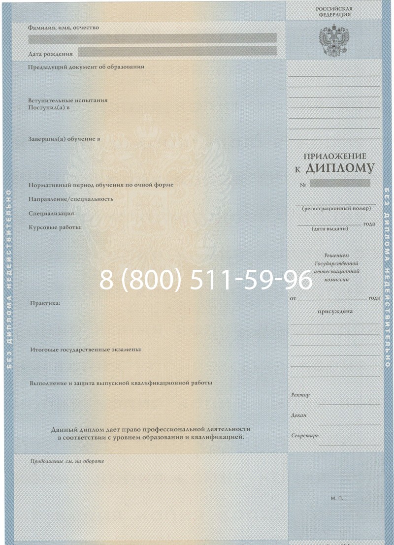 Купить Диплом о высшем образовании 1997-2002 годов в Элисте